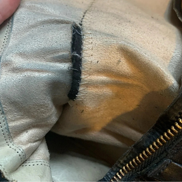 Michael Kors Black Gold Tall Leather Riding Boots Equestrian 10 - Picture 15 of 15